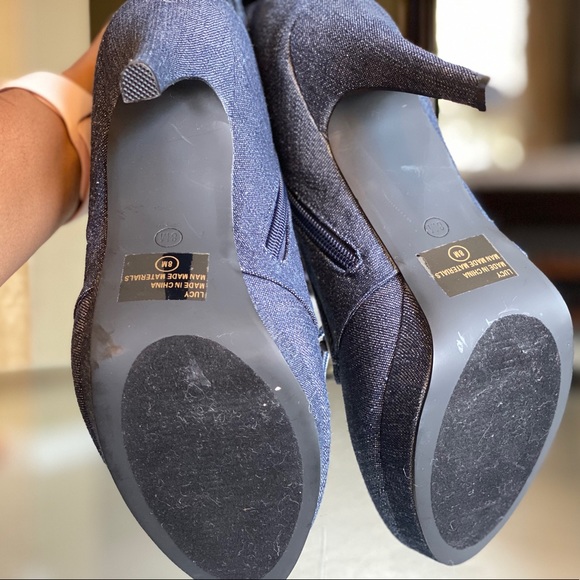 NEW Denim Jean Boots - Picture 6 of 7